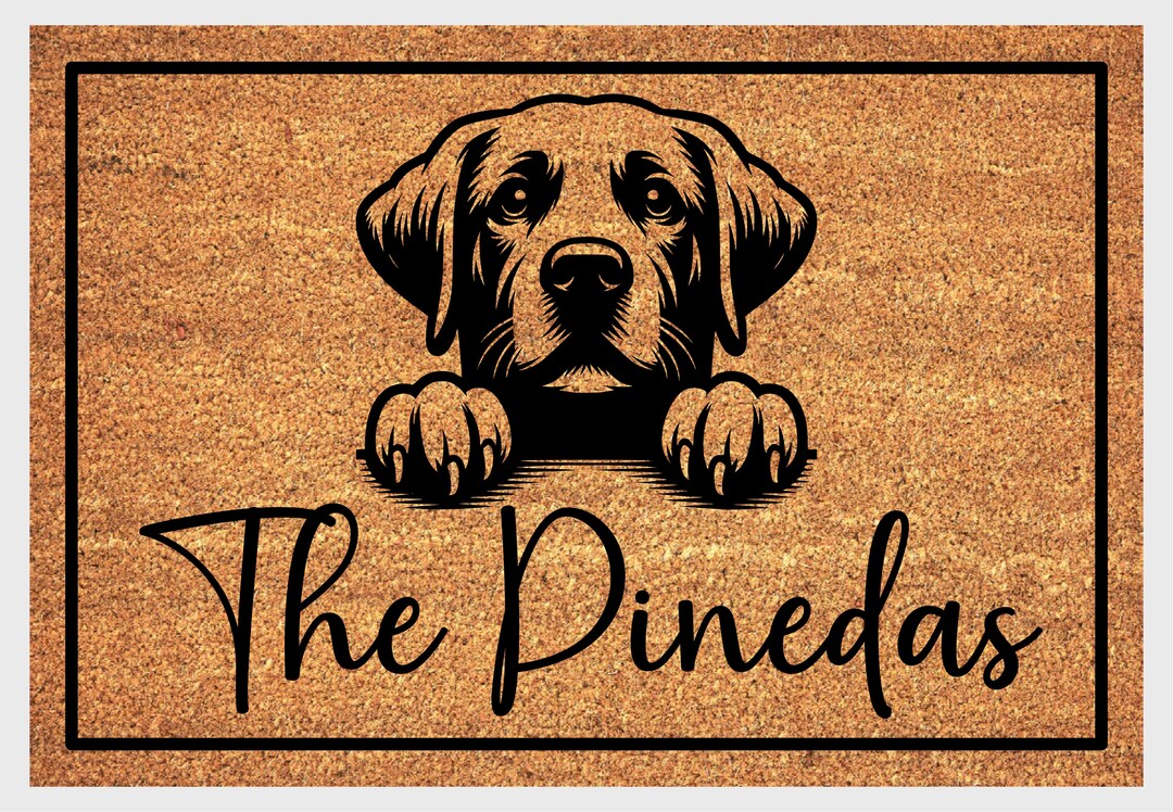 Labrador Retriever Doormat Personalized Labrador Welcome Mat Sizes MakerPlace by Michaels